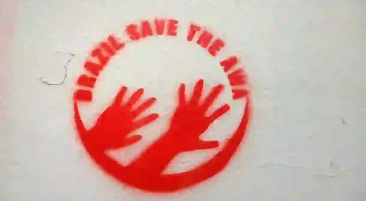 Save the Awá graffiti