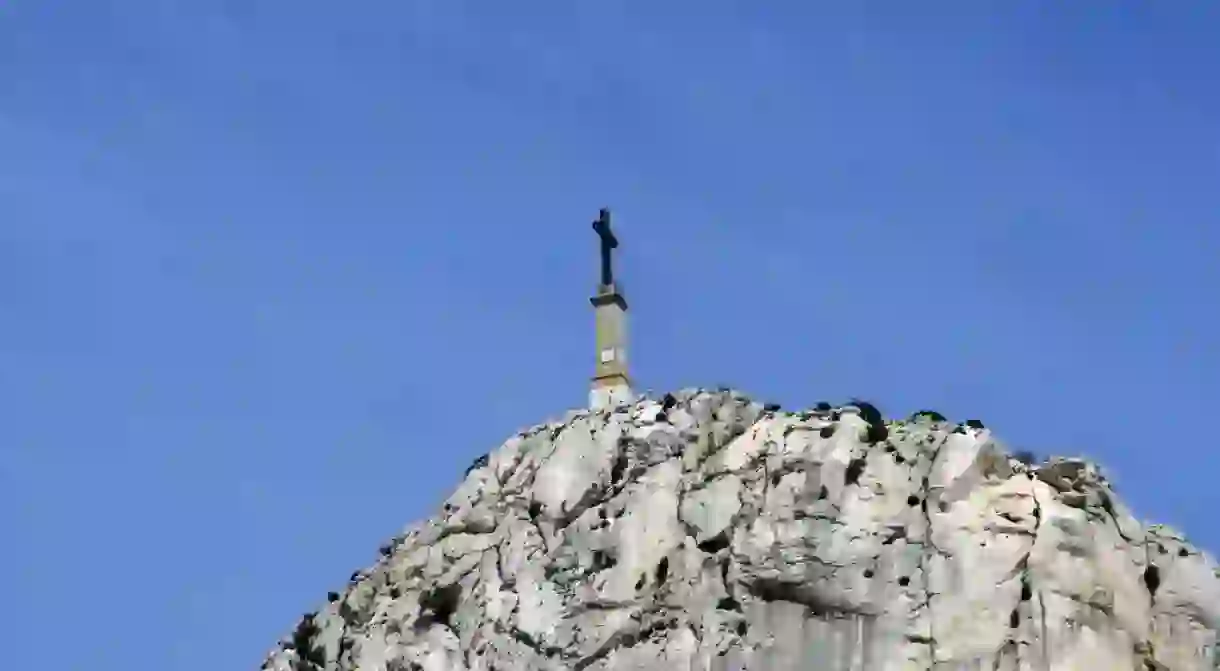 The Sainte-Victoire mountain outside Aix en Provence is accessible on foot