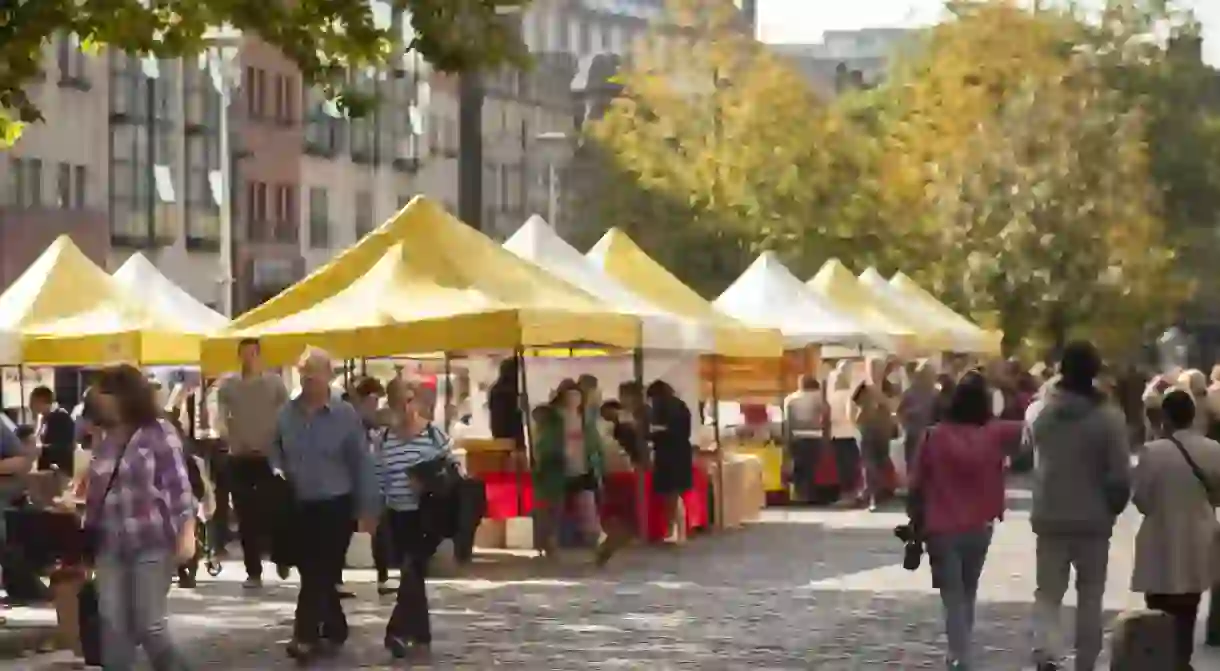 Street Market In Edinburgh