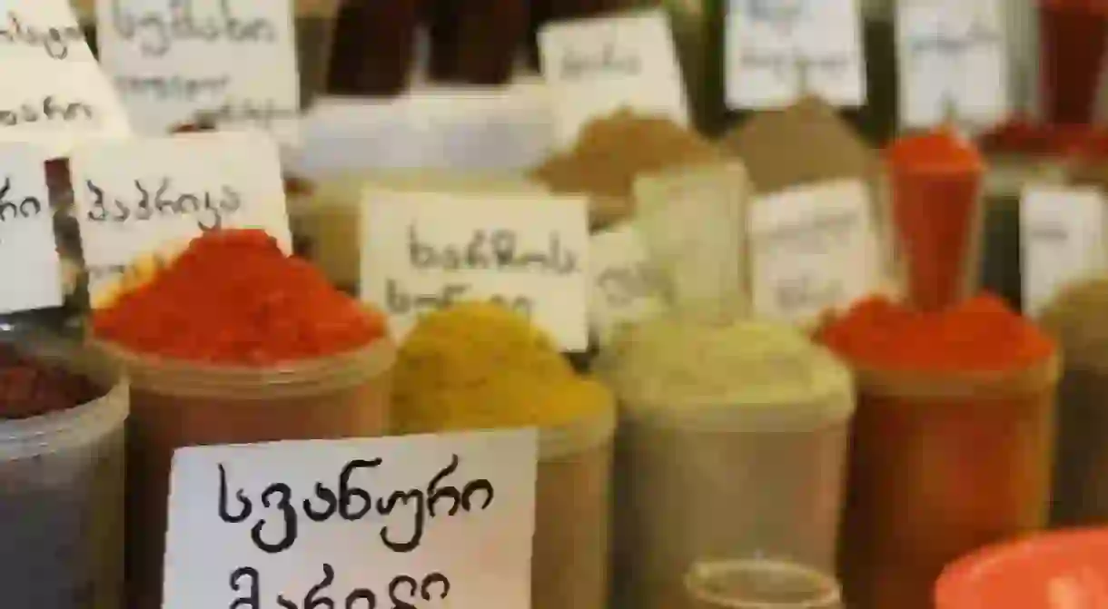 Spices sold at the Tbilisi market