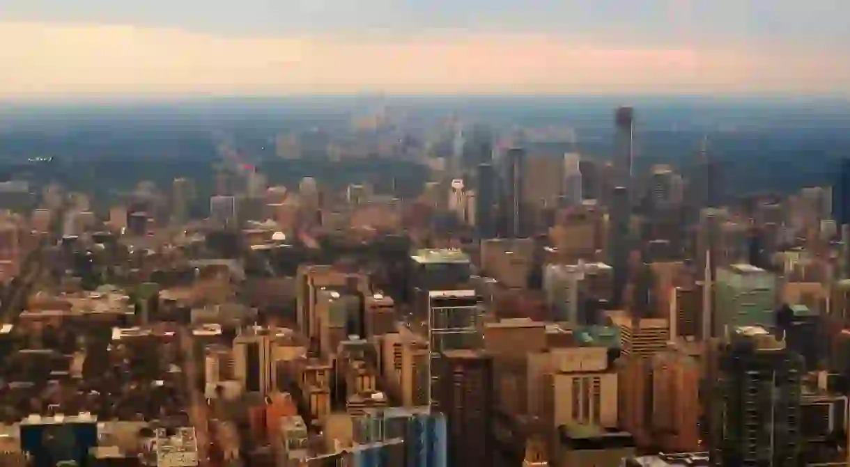 Looking north from Torontos CN Tower