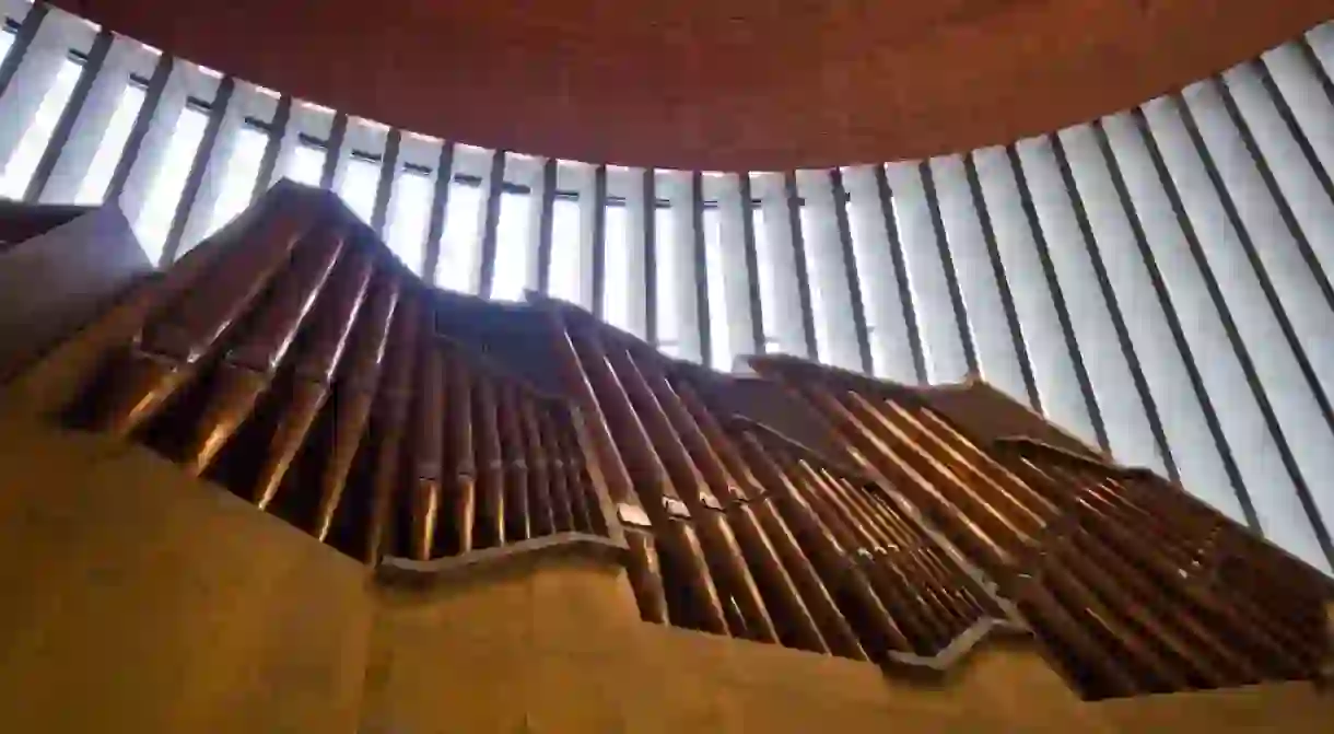 Organ in Temppeliaukion kirkko (The Church in the Rock) - dug out of solid rock