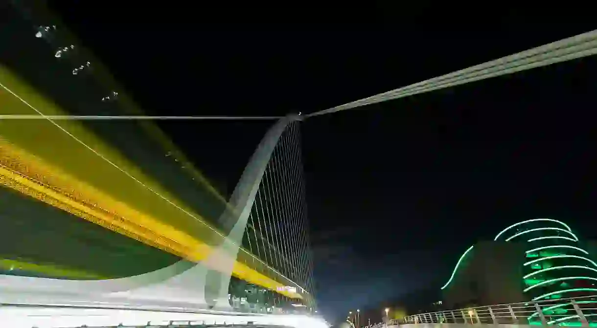 The Samuel Beckett Bridge at Night