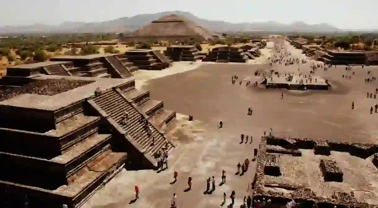 The Pyramid of the Sun, as seen from the Pyramid of the Moon