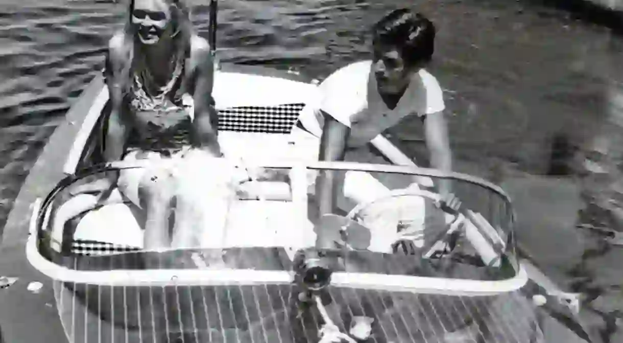 Actors Brigitte Bardot and Sami Frey in St Tropez in 1963