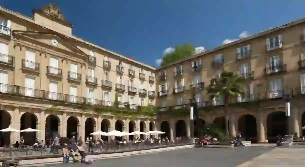 Visit the Plaza Nueva in Bilbao