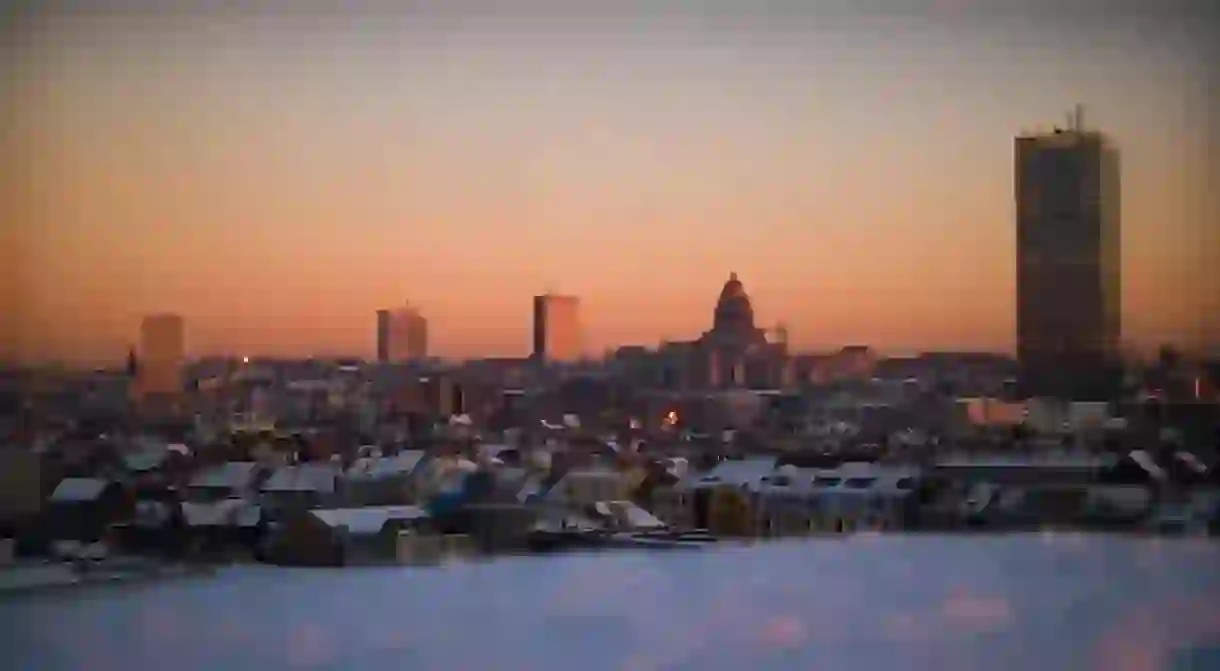 Brussels, as seen from one of the Erasmushogeschools campus roofs