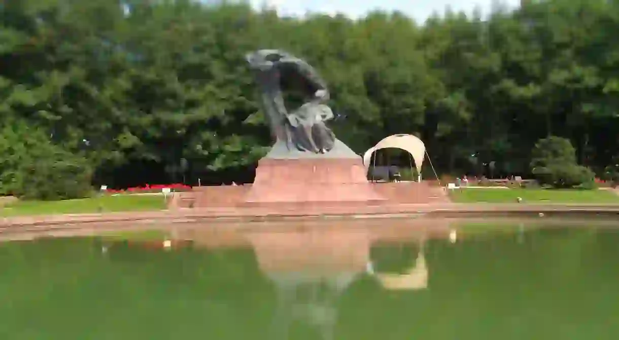 Statue of Chopin in Łazienki park