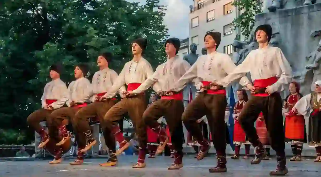 Hungarian folk dancers