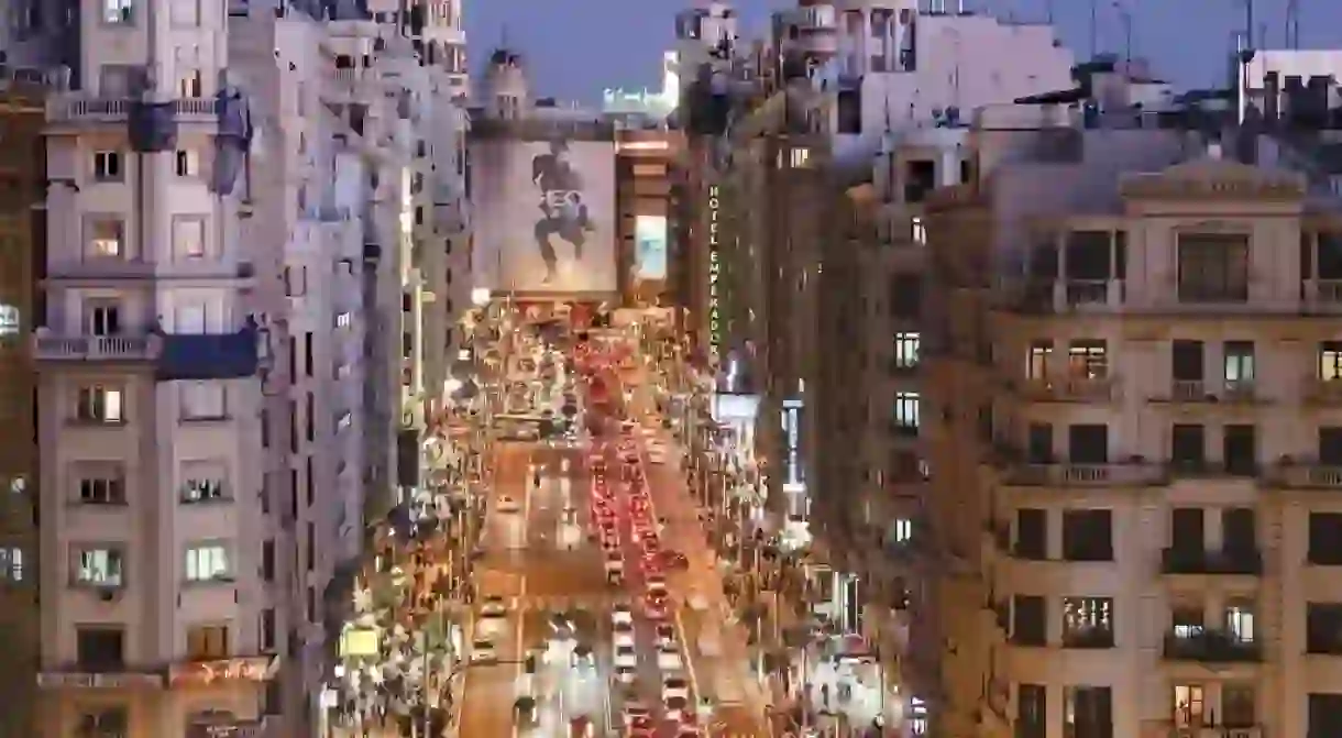 Gran Vía at night