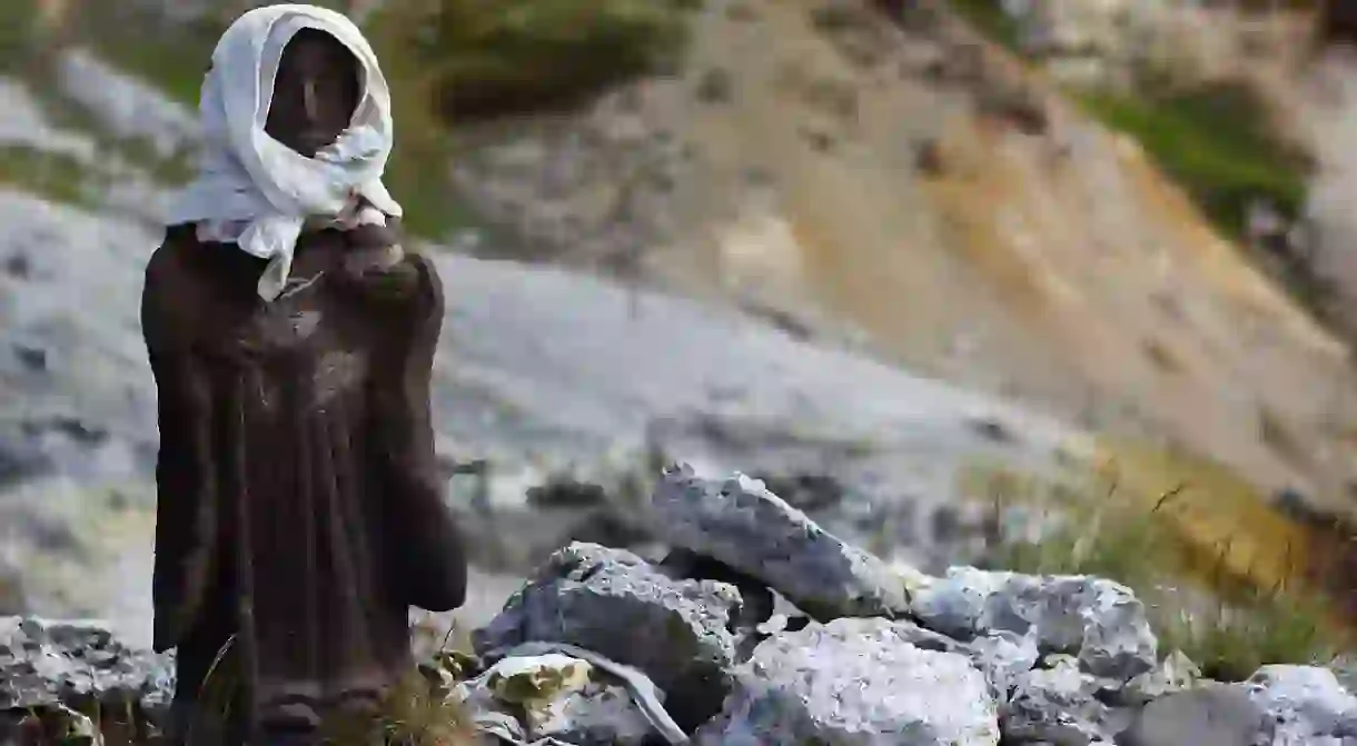 Jizo statue, protector of the unborn child.