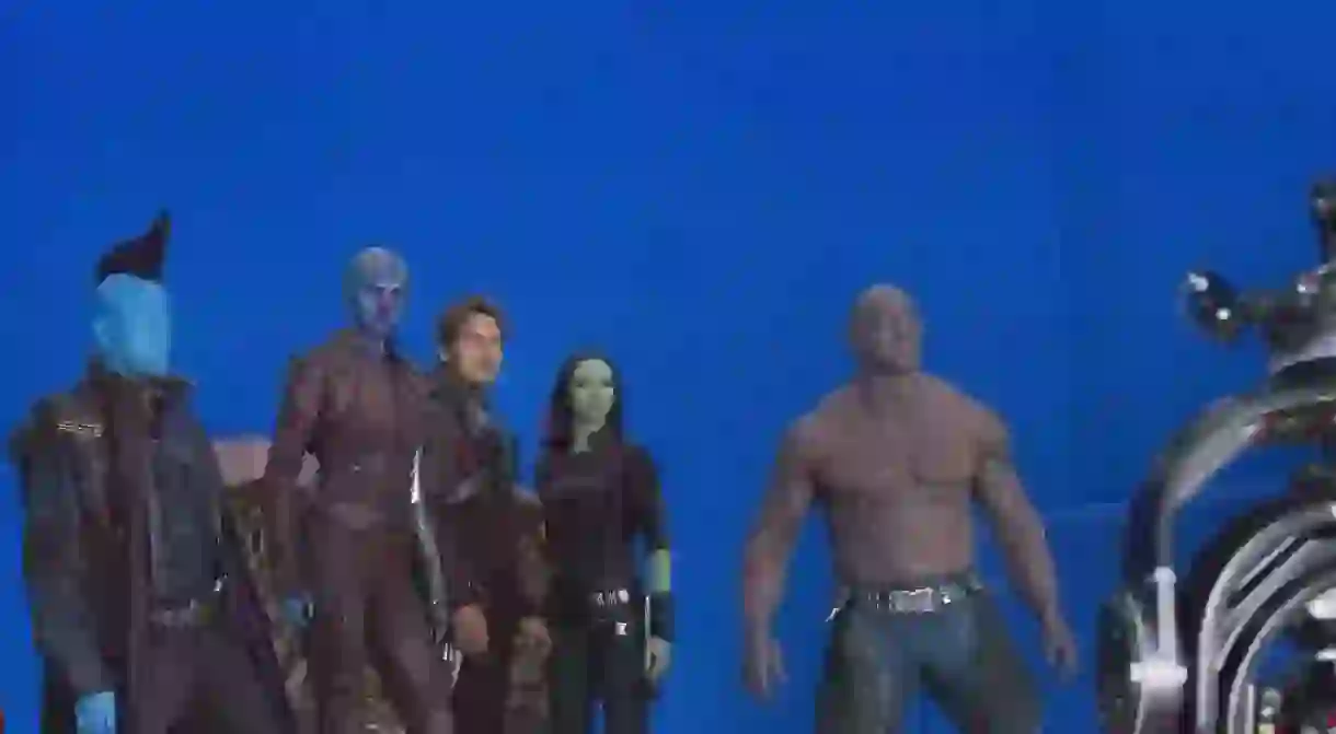 Marvels Guardians Of The Galaxy Vol. 2 on set