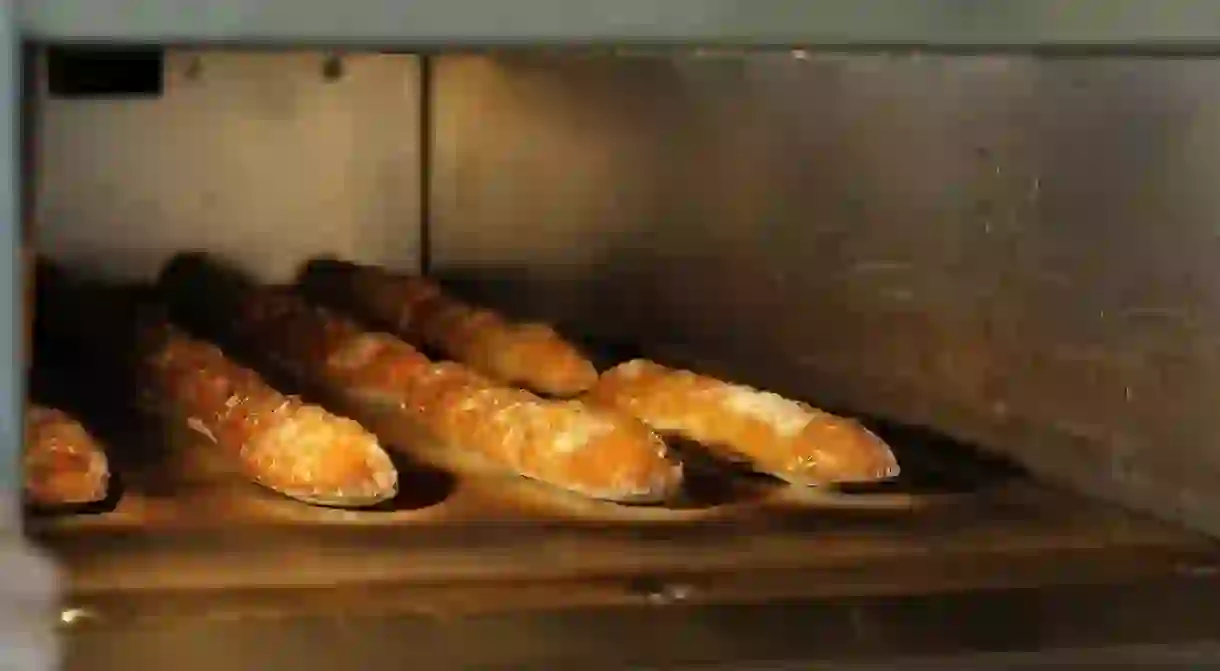 Fresh baguettes at Pain Plaisir @ Pain Plaisir