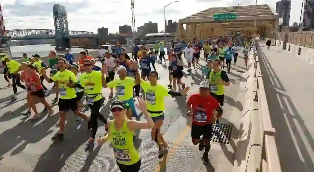 Runners during the 2016 New York City Marathon