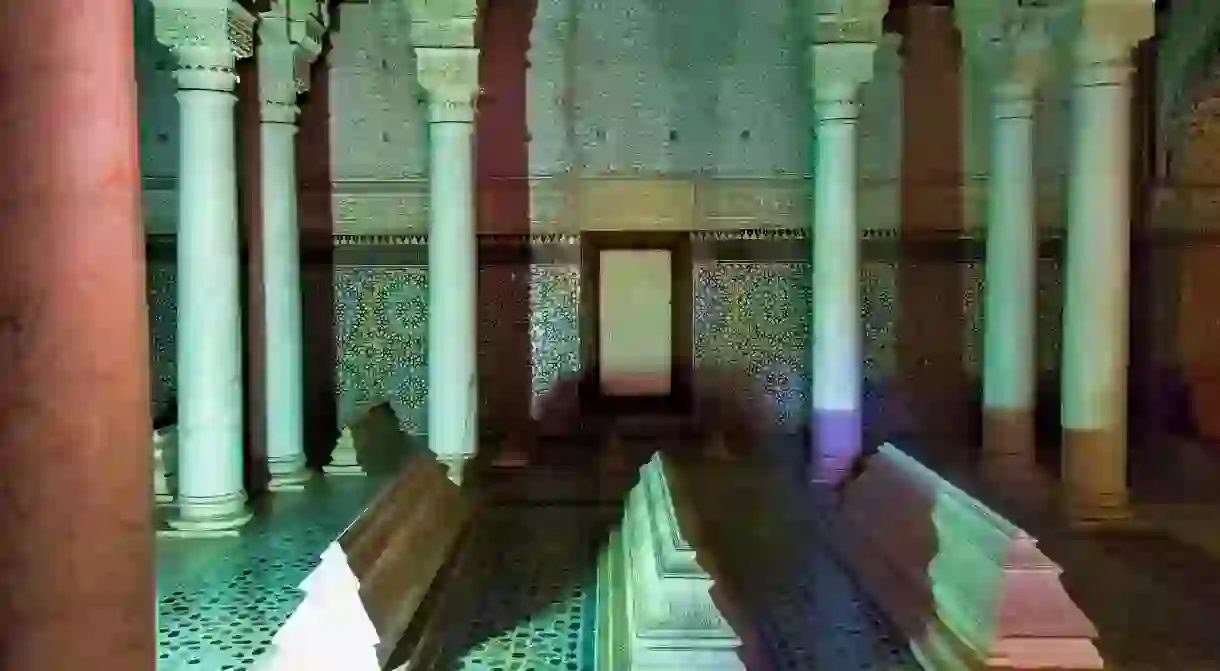 Inside the Saadian Tombs, Marrakesh