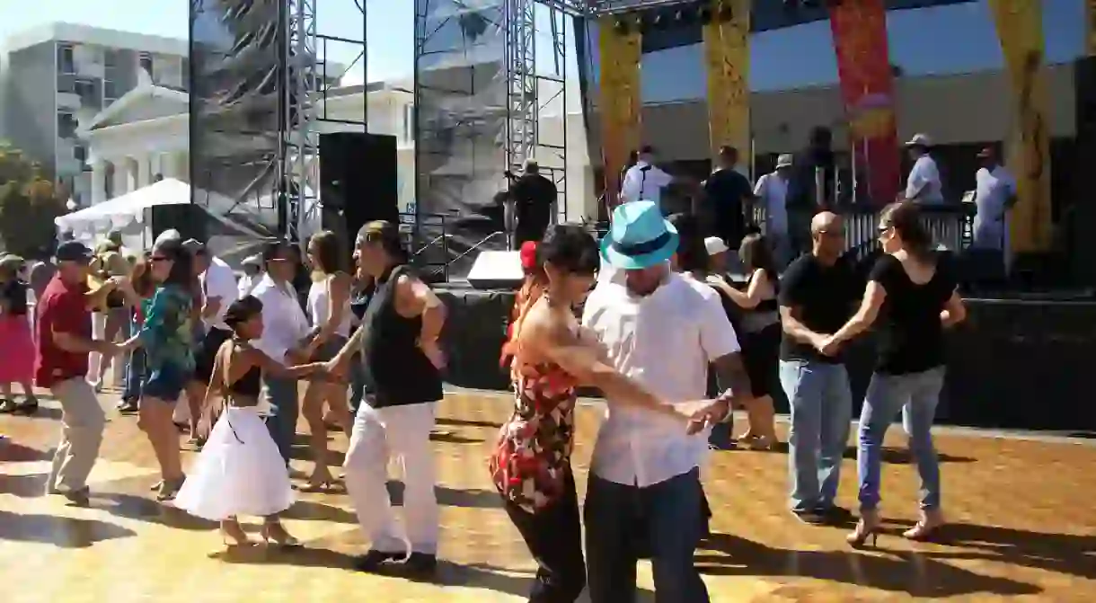 Salsa dancing at a salsa festival