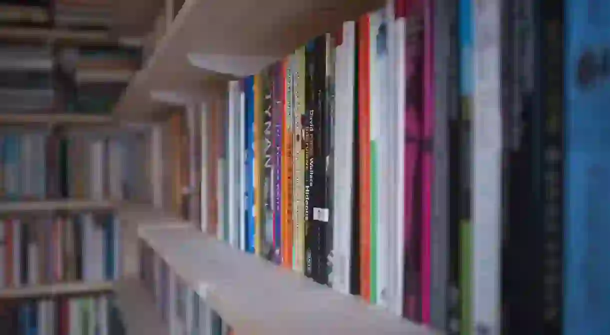 Shelves full of books