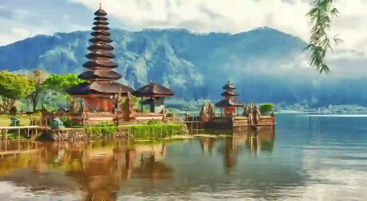 Pura Ulun Danu temple on a Lake Beratan, Bali