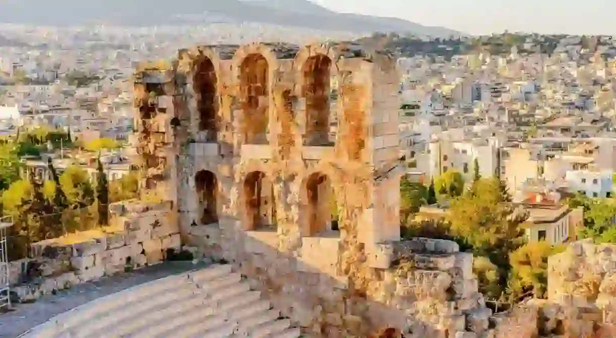 Amphitheater of the Acropolis of Athens. UNESCO World Hetiage site