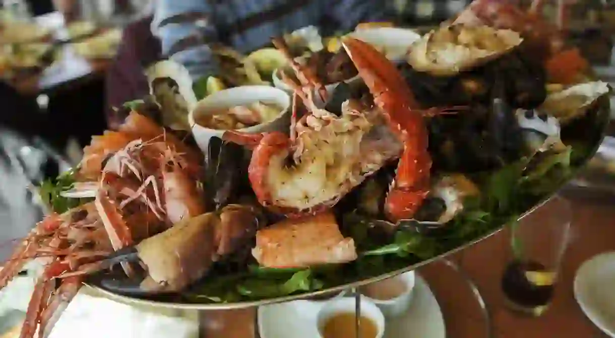 A seafood plate