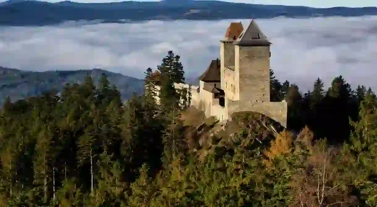 Kašperk Castle in the Bohemian Forest foothills