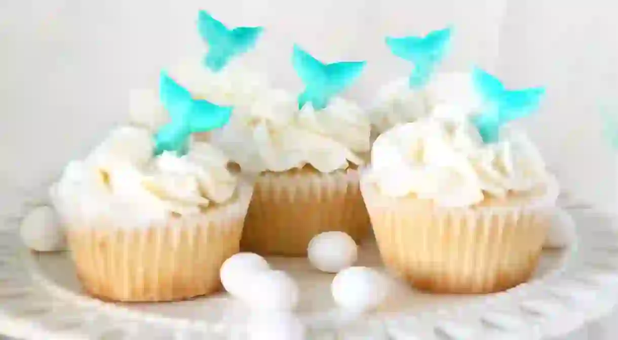 Mermaid-inspired cupcakes