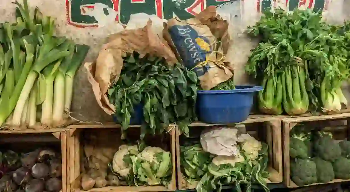 Vegetables at a Mayan market