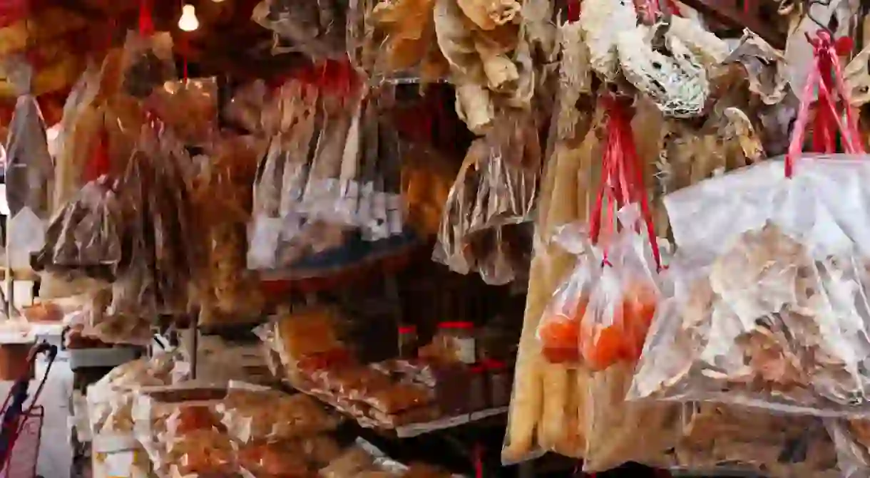 Dried seafood stall