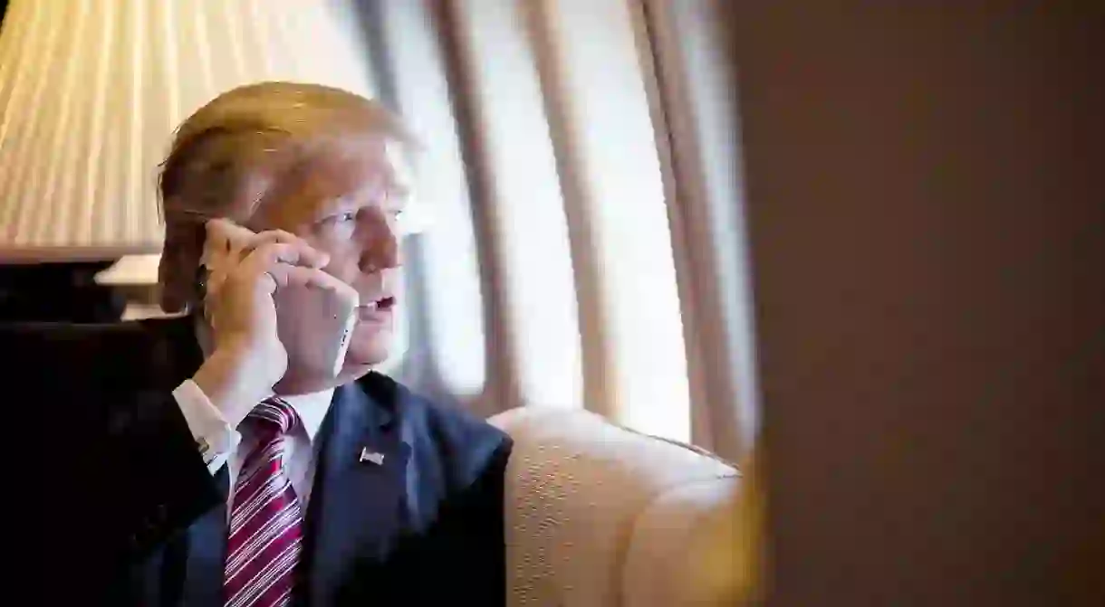 President Trump on Air Force One