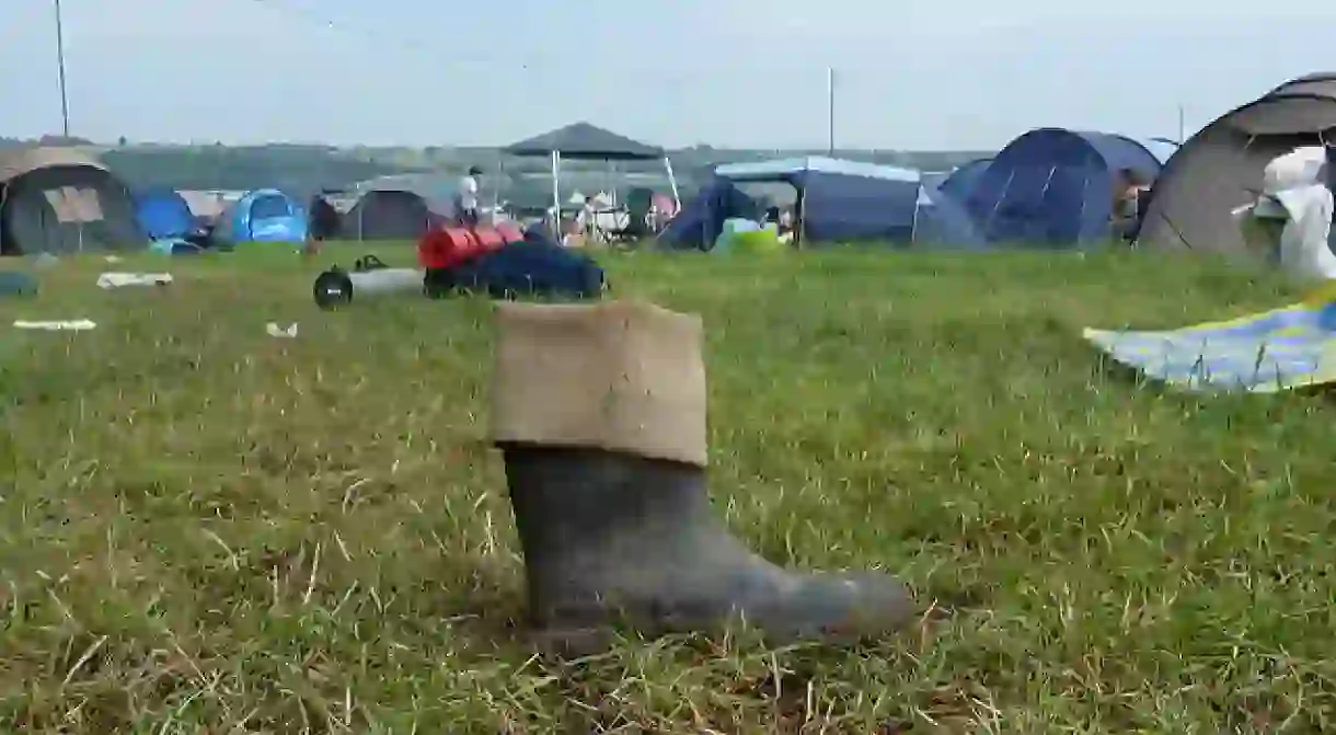 Wellies are an essential for British festival season