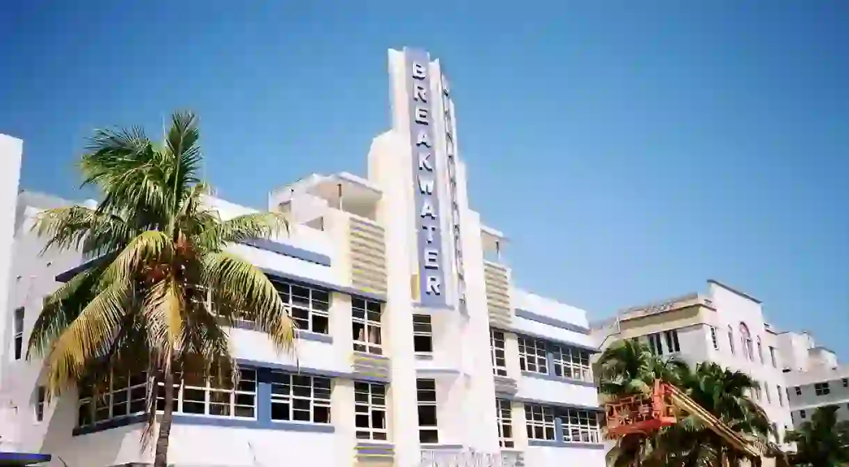 Art Deco Breakwater Hotel on Ocean Drive