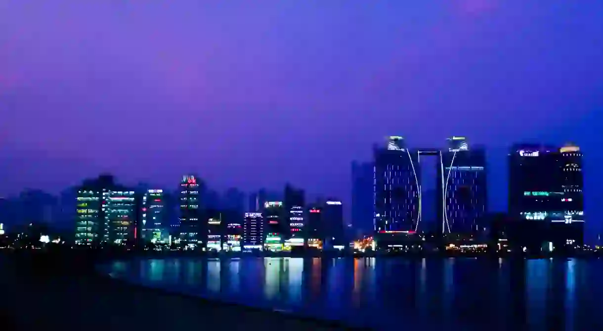 Gwangalli Beach at night