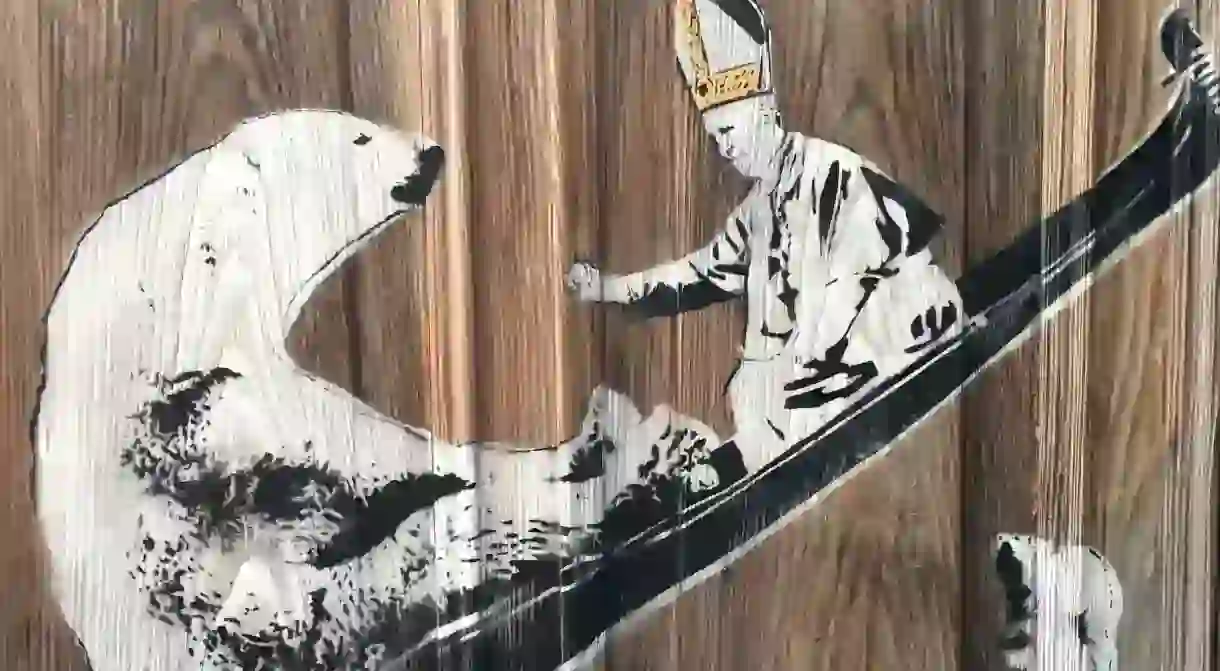 Bambi, Detail of The Pope Gives Us Hope, 2017