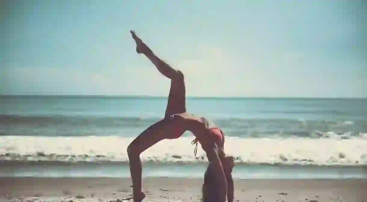 Beach yoga