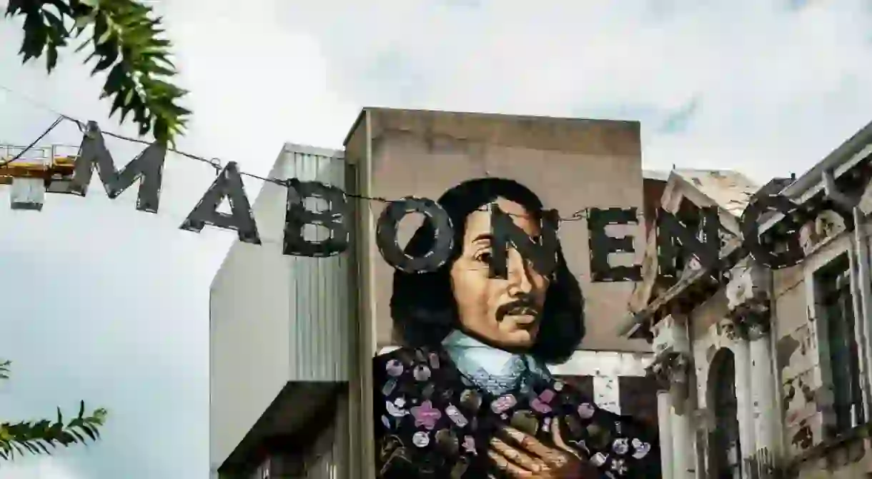 The Jan van Riebeeck mural is one of the most famous works of street art in Maboneng