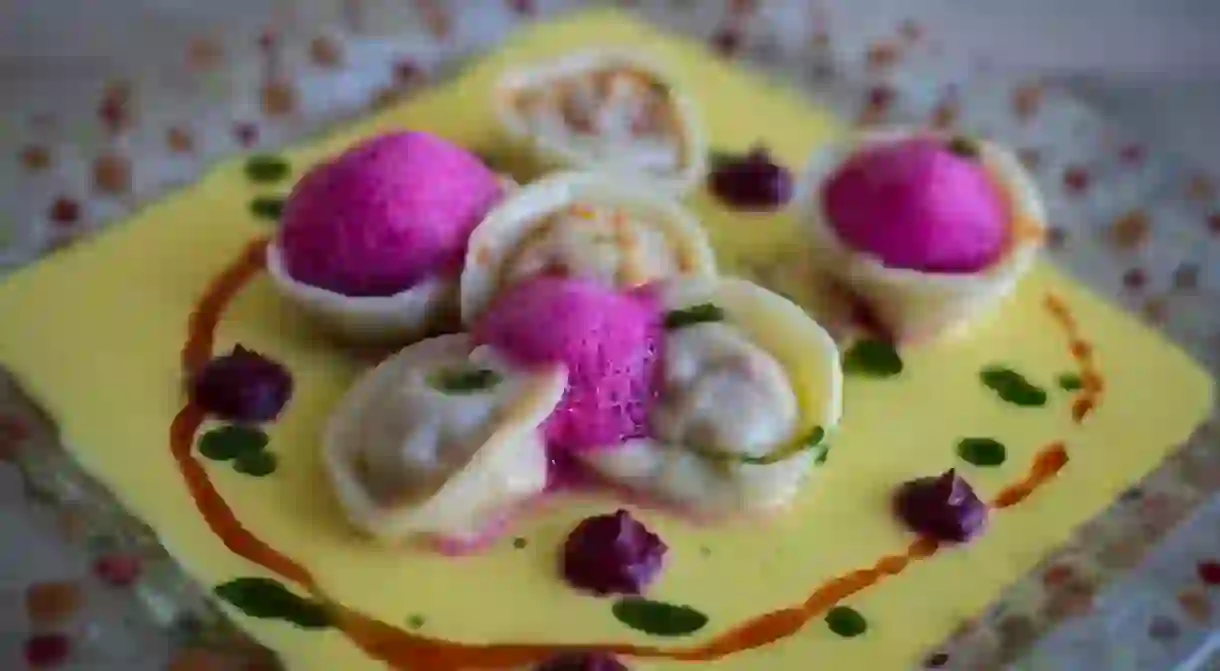 Pasta with saffron sauce at Kalma