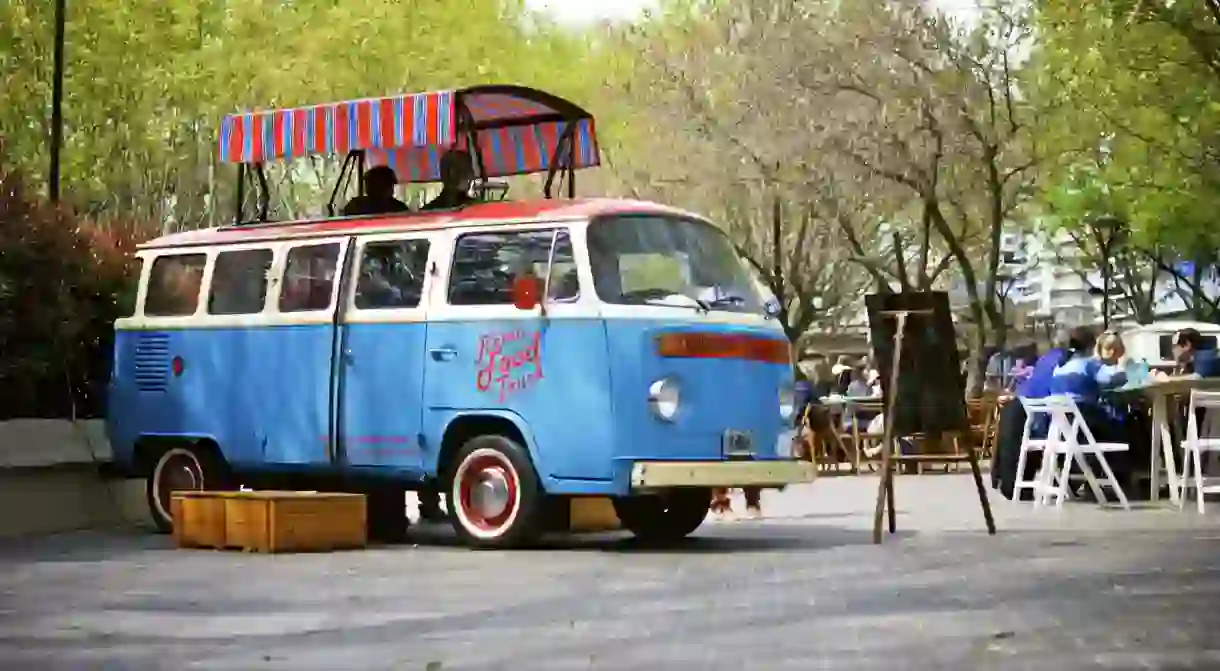 The Retro Food Truck parked at the Buenos Aires Market