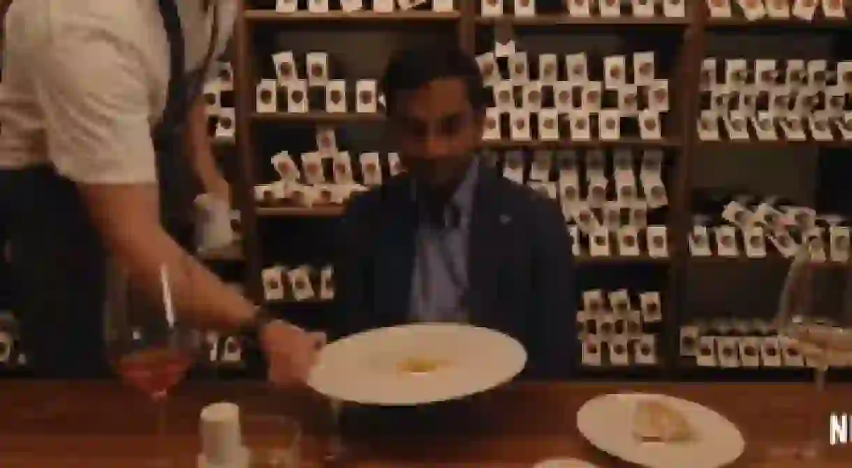 Aziz Ansari at Osteria Francescana