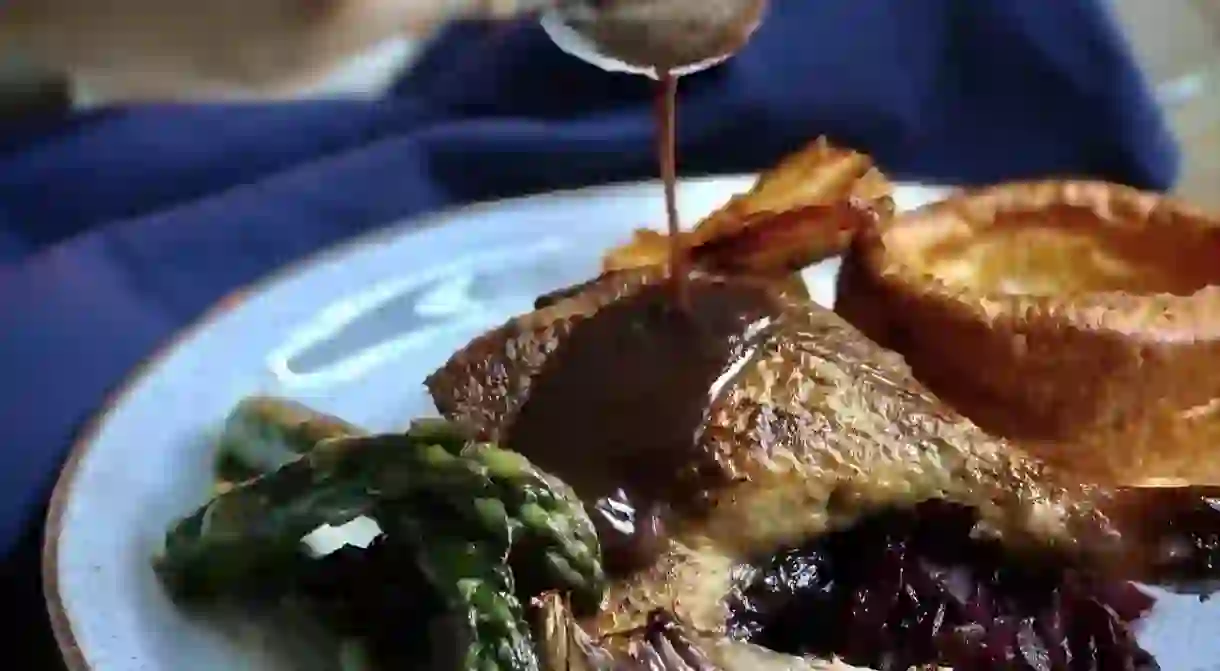 Roast Duck Leg with Cherry Gravy