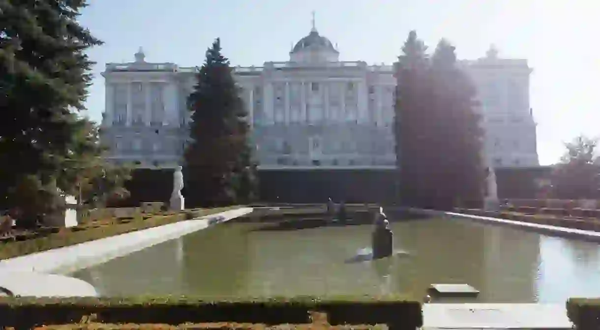 The Royal Palace seen from the Sabatini Gardens