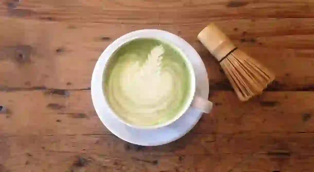 Matcha latte at Leaf, Liverpool