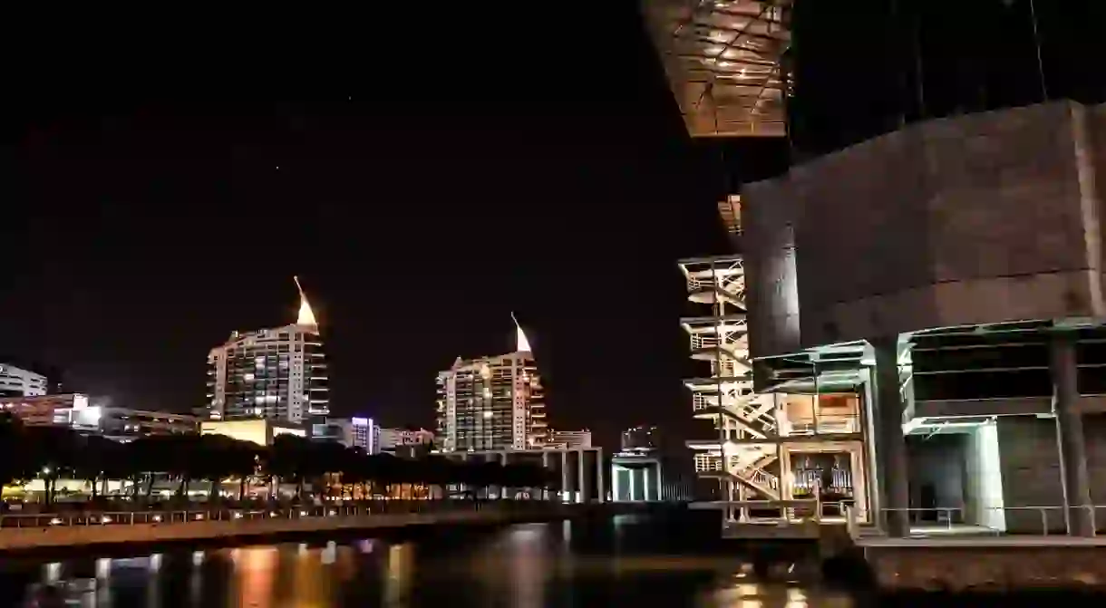 Parque das Nações at night