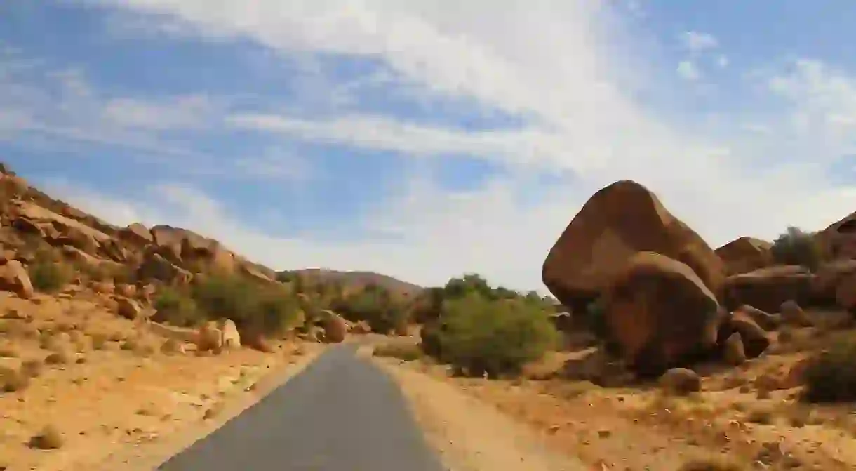 A mountain road in Morocco