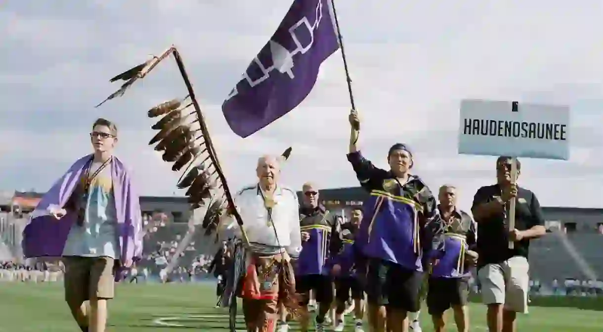 The Iroquois Nationals team was first admitted to the Federation of International Lacrosse in 1987.