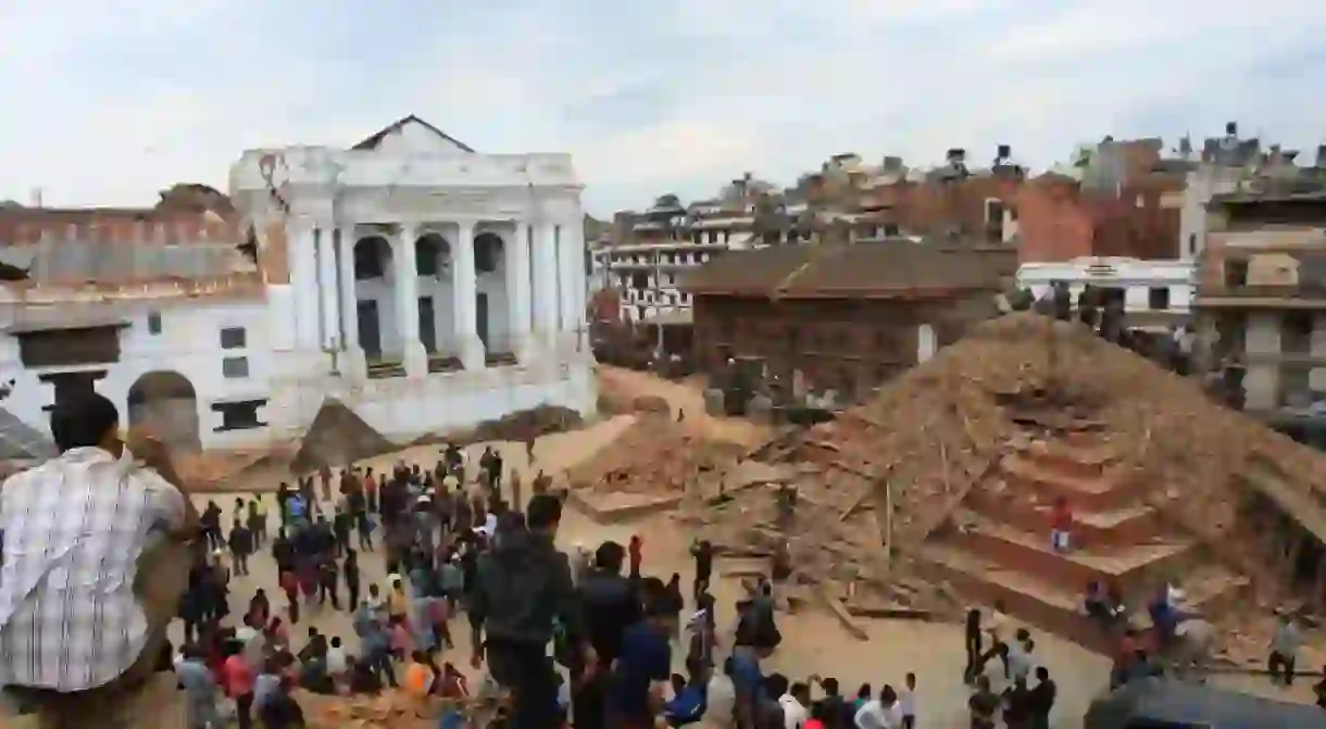 The remains of Basantapur Durbar Square