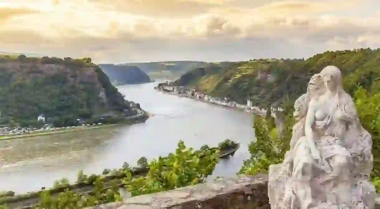 Loreley Figure in the Rhine Valley, Germany