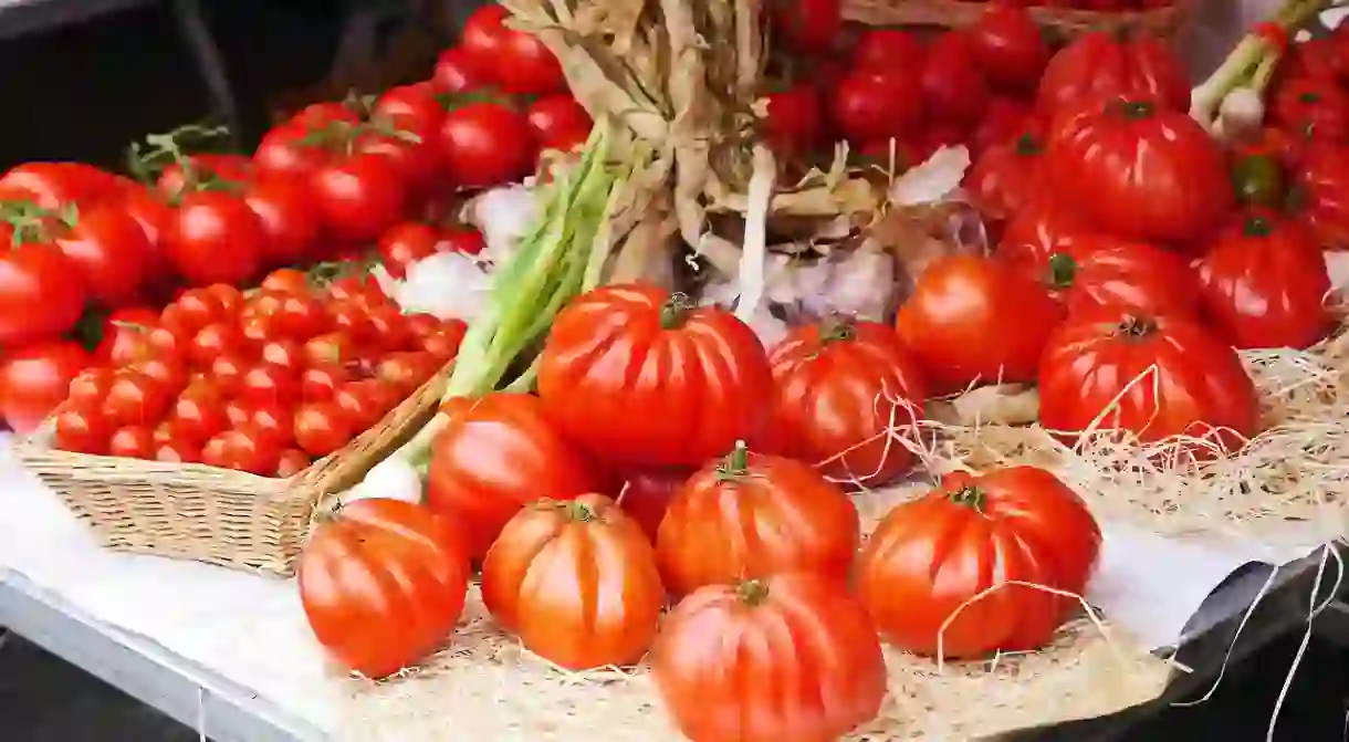 Tomatoes at the market