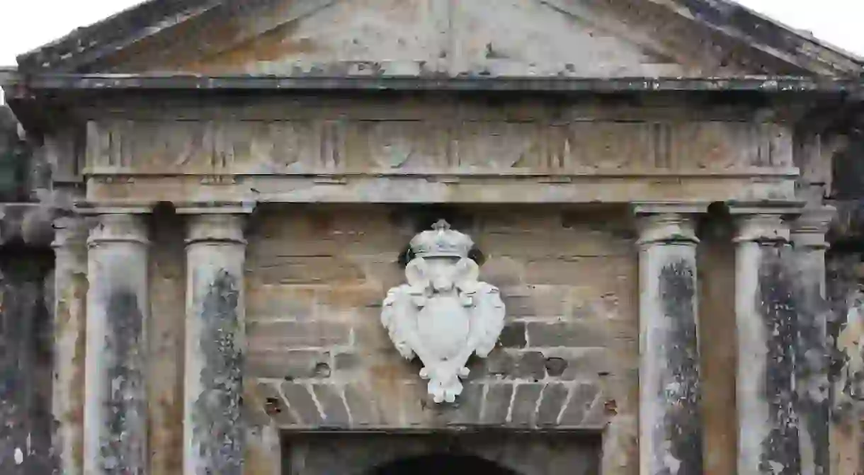 Top of the visitors entrance to El Morro Castle