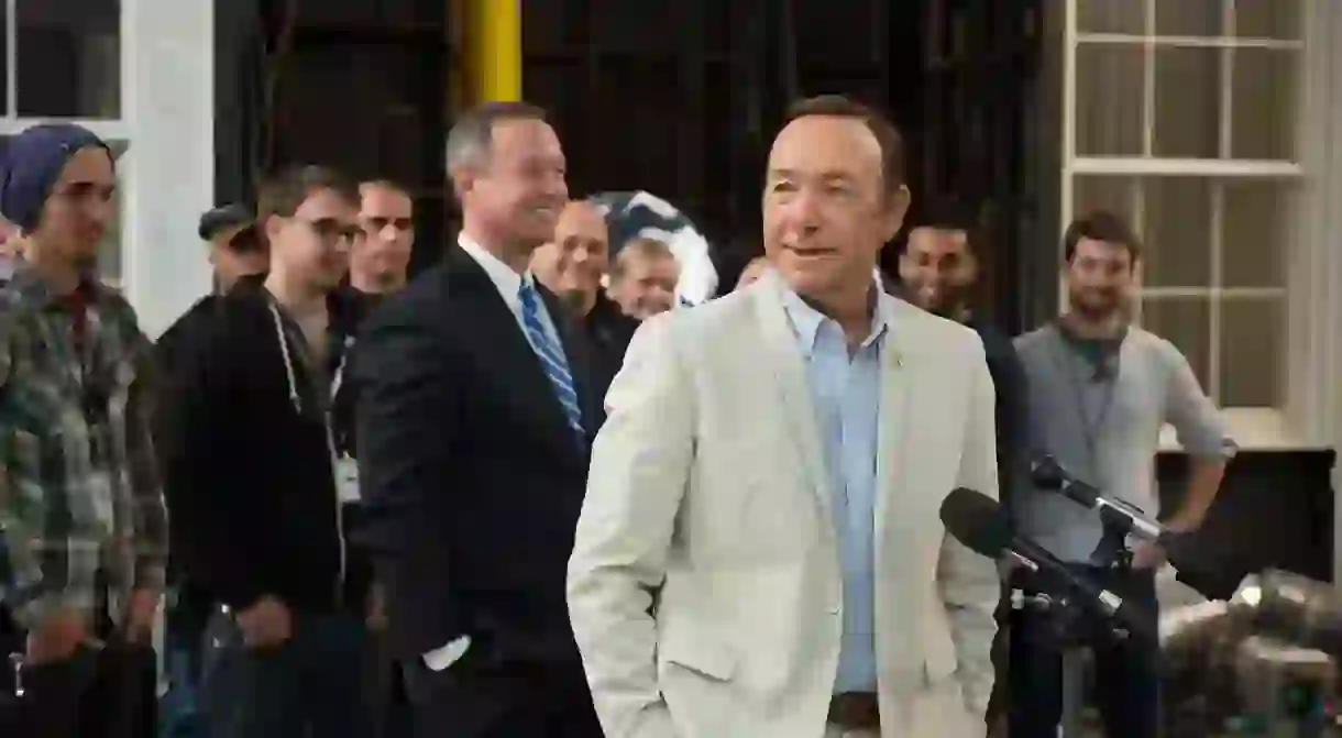 Kevin Spacey at the House of Cards studio