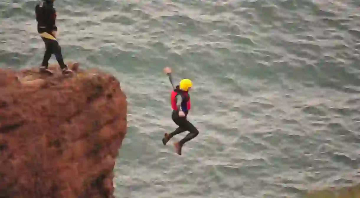 Coasteering at Arbroath